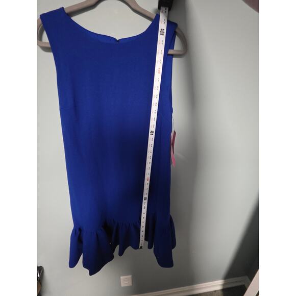 NWT Betsey Johnson Blue Scuba Crepe Mini Dress Sz 10 Cocktail Party Dress Dance - Picture 6 of 9